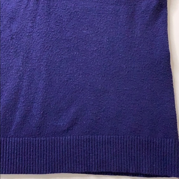 Isaac Mizrahi Nautical Preppy navy blue Short Sleeve sweater Top medium - Picture 3 of 8